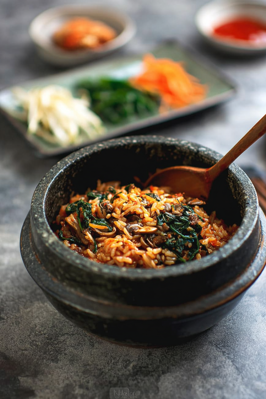 Bibimbap –Delicious Korean Mixed Rice with Meat & Vegetables