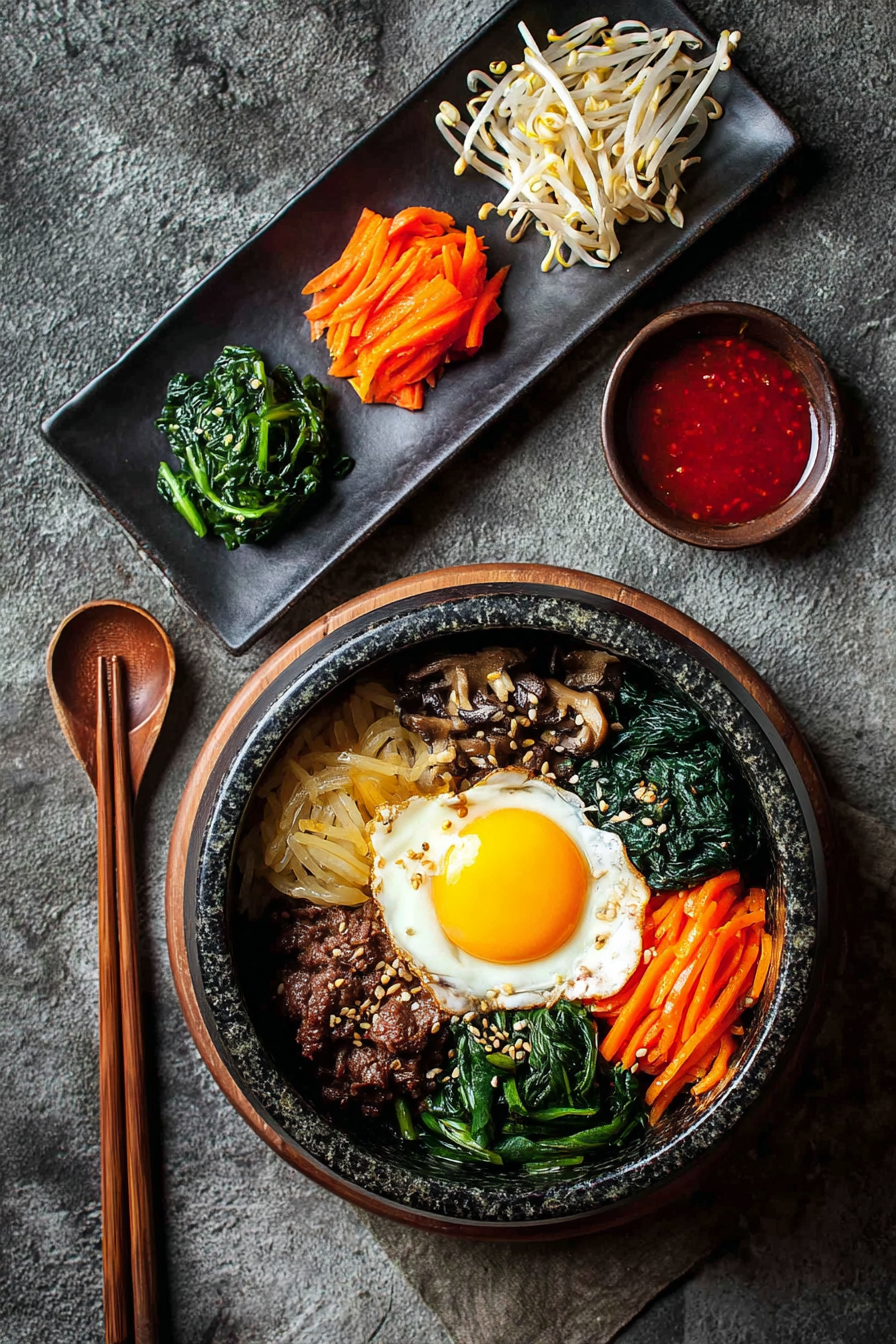 Bibimbap –Delicious Korean Mixed Rice with Meat & Vegetables