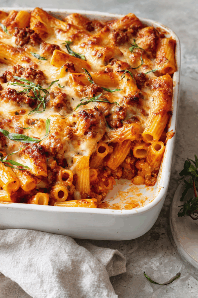 Cheesy Delicious Baked Ziti Cheesy Delicious Baked Ziti