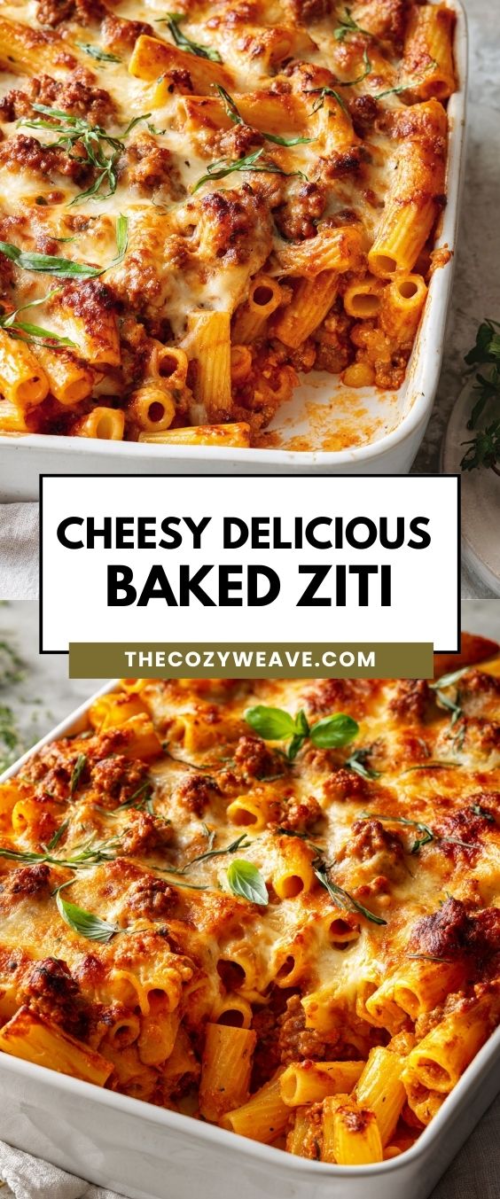 Cheesy Delicious Baked Ziti Cheesy Delicious Baked Ziti