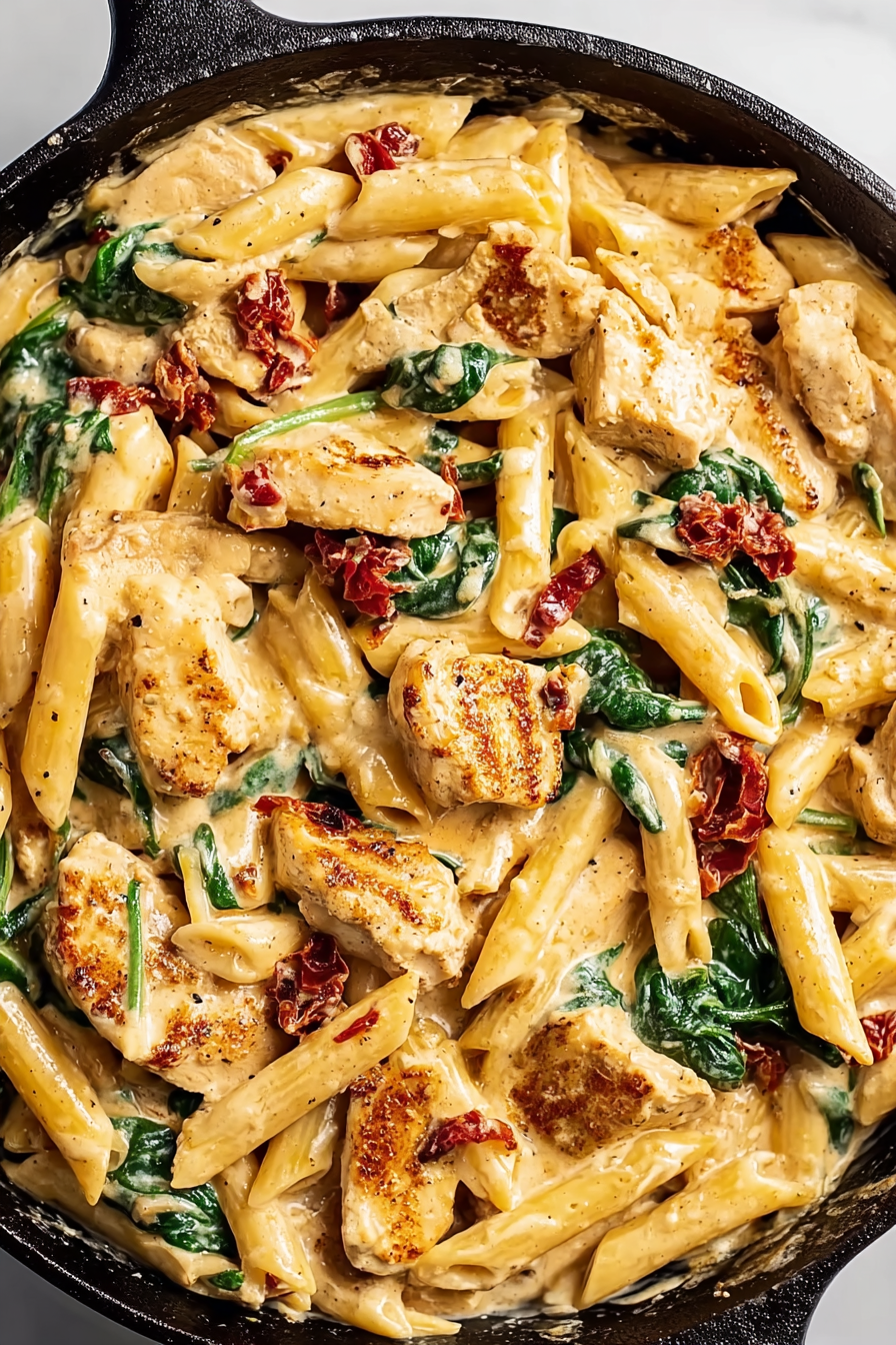 Creamy Tuscan Chicken Pasta Recipe Creamy Tuscan Chicken Pasta Recipe