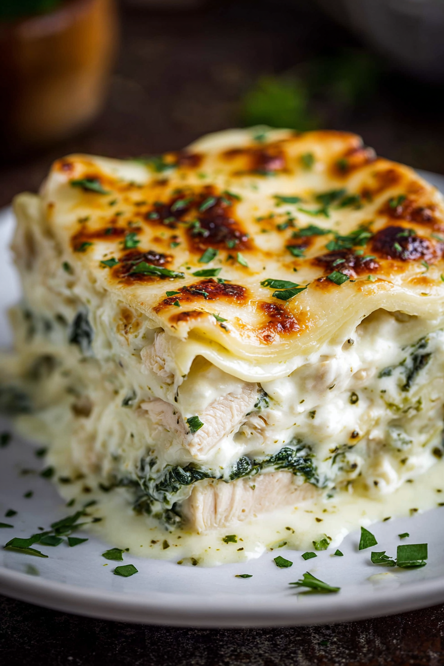 Creamy White Sauce Chicken Lasagna