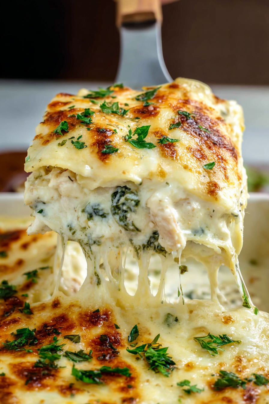 Creamy White Sauce Chicken Lasagna