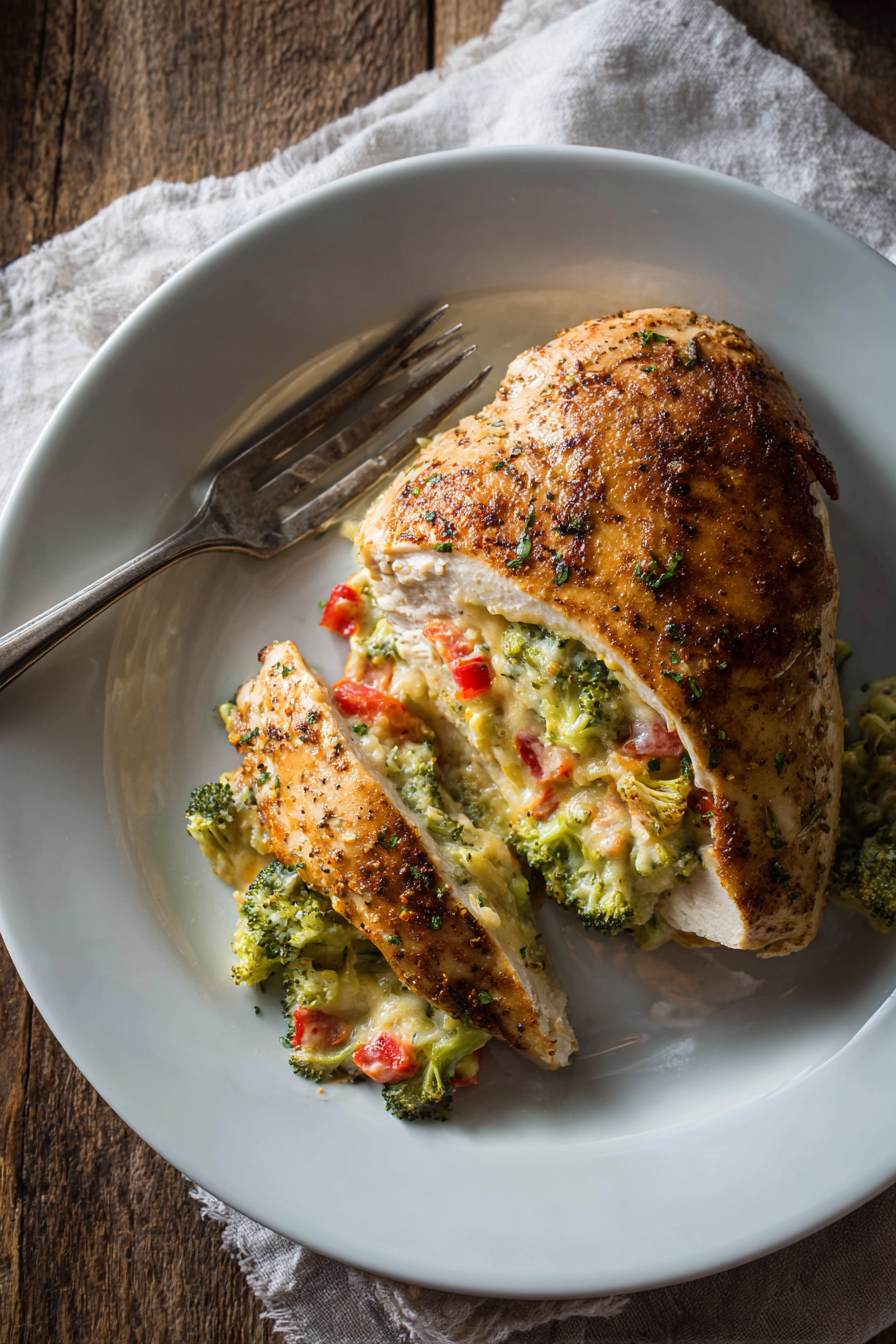 Creamy Yummy Broccoli Cheese Stuffed Chicken Breast Creamy Yummy Broccoli Cheese Stuffed Chicken Breast