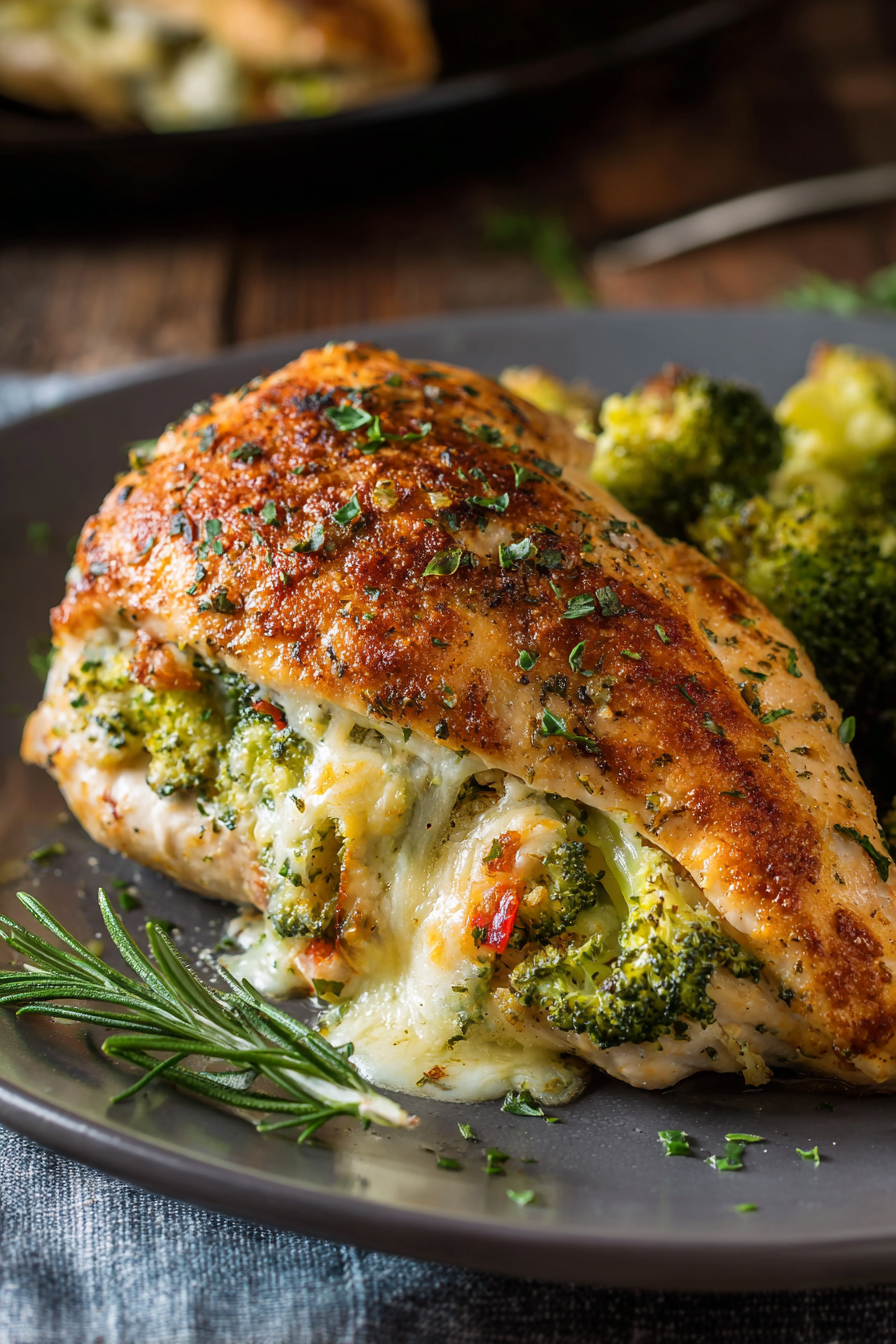 Creamy Yummy Broccoli Cheese Stuffed Chicken Breast Creamy Yummy Broccoli Cheese Stuffed Chicken Breast