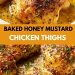 Crispy Baked Chicken Thighs with Honey Mustard Garlic Glaze Crispy Baked Chicken Thighs with Honey Mustard Garlic Glaze