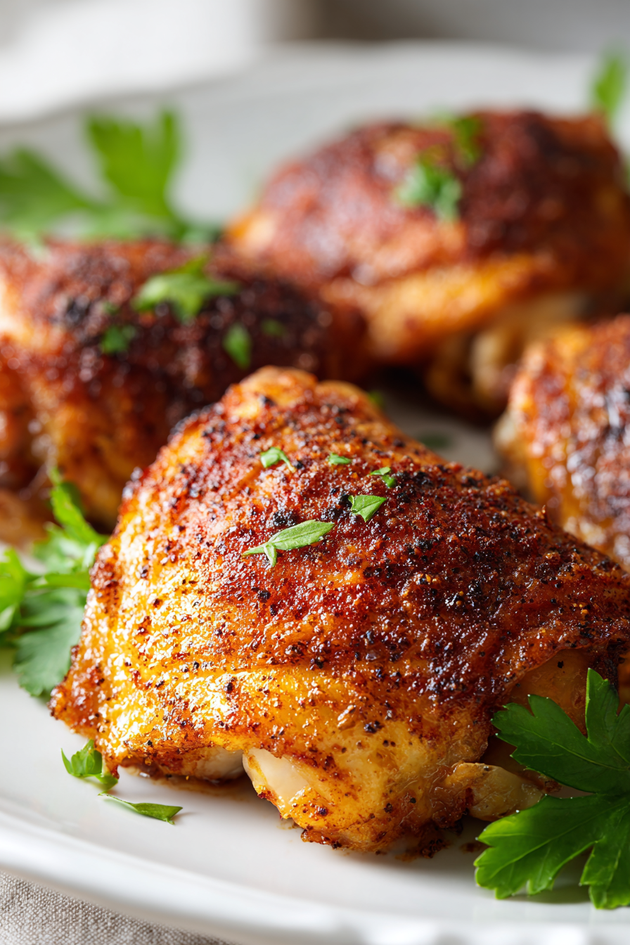 Crispy Juicy Oven-Roasted Chicken Thighs Recipe