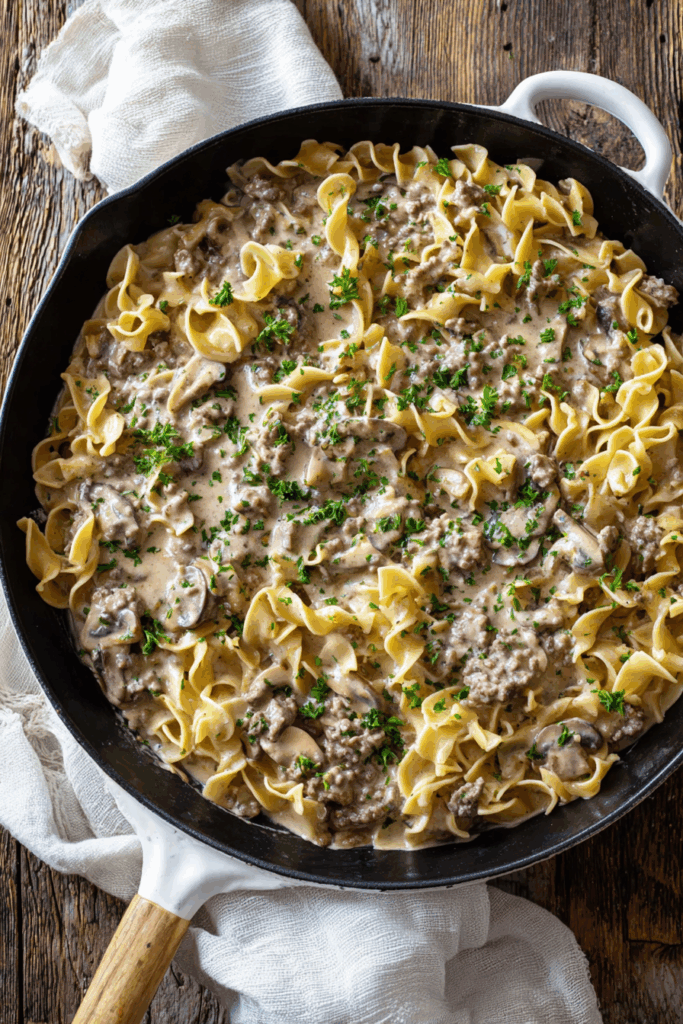 Delicious Ground Beef Stroganoff Dinner Recipe