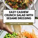 Easy Cashew Crunch Salad with Sesame Dressing