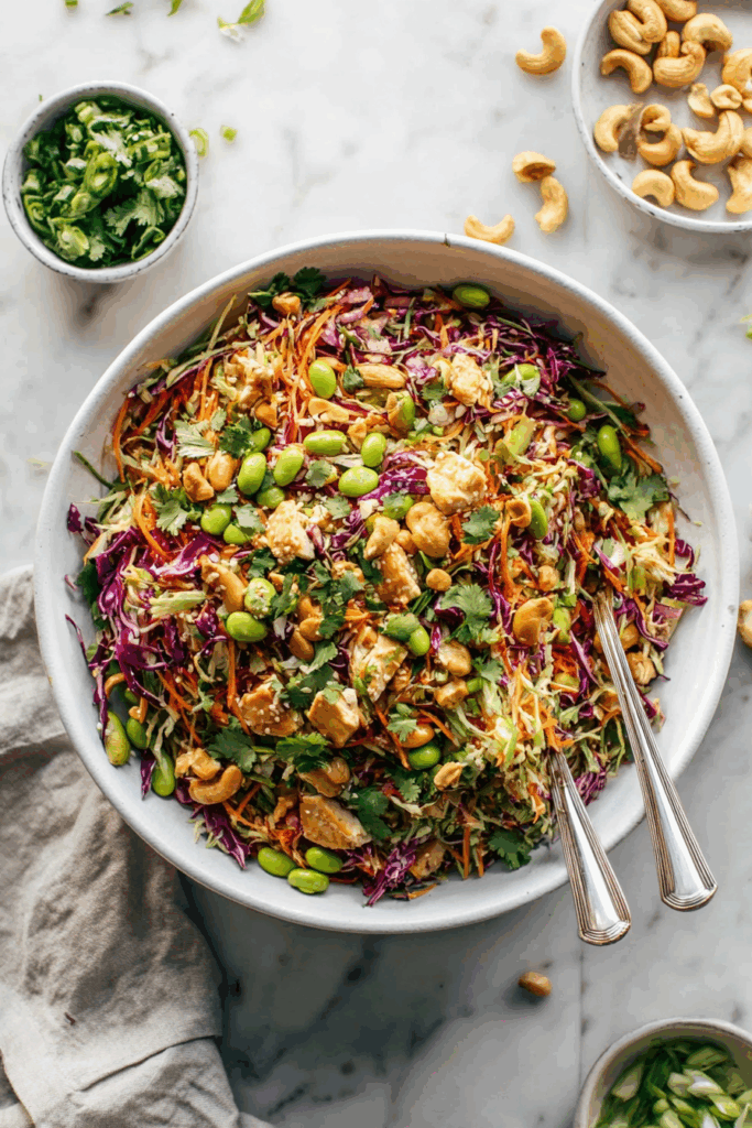 Easy Cashew Crunch Salad with Sesame Dressing Easy Cashew Crunch Salad with Sesame Dressing