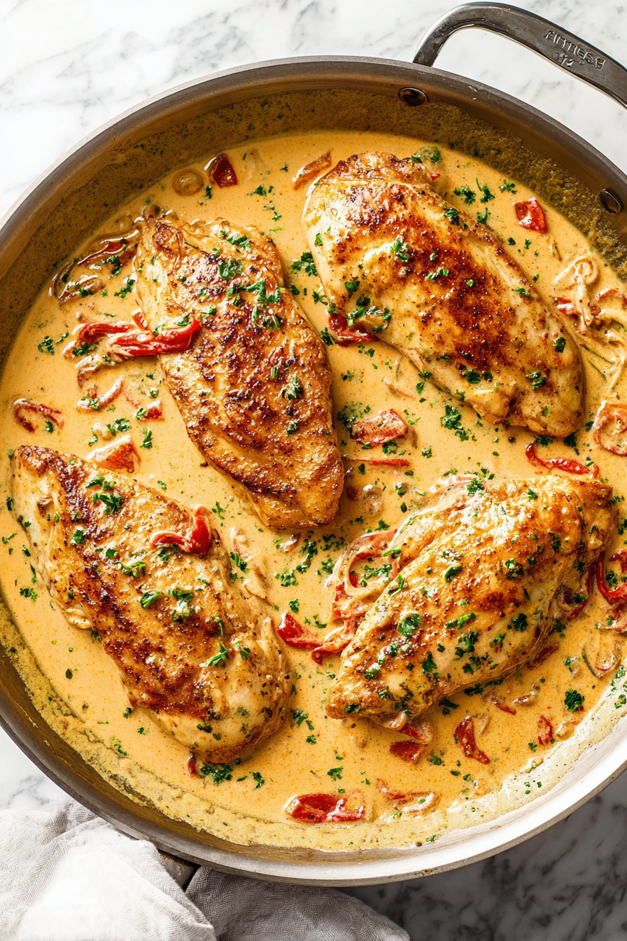 Creamy Cajun Chicken Alfredo Style Dinner