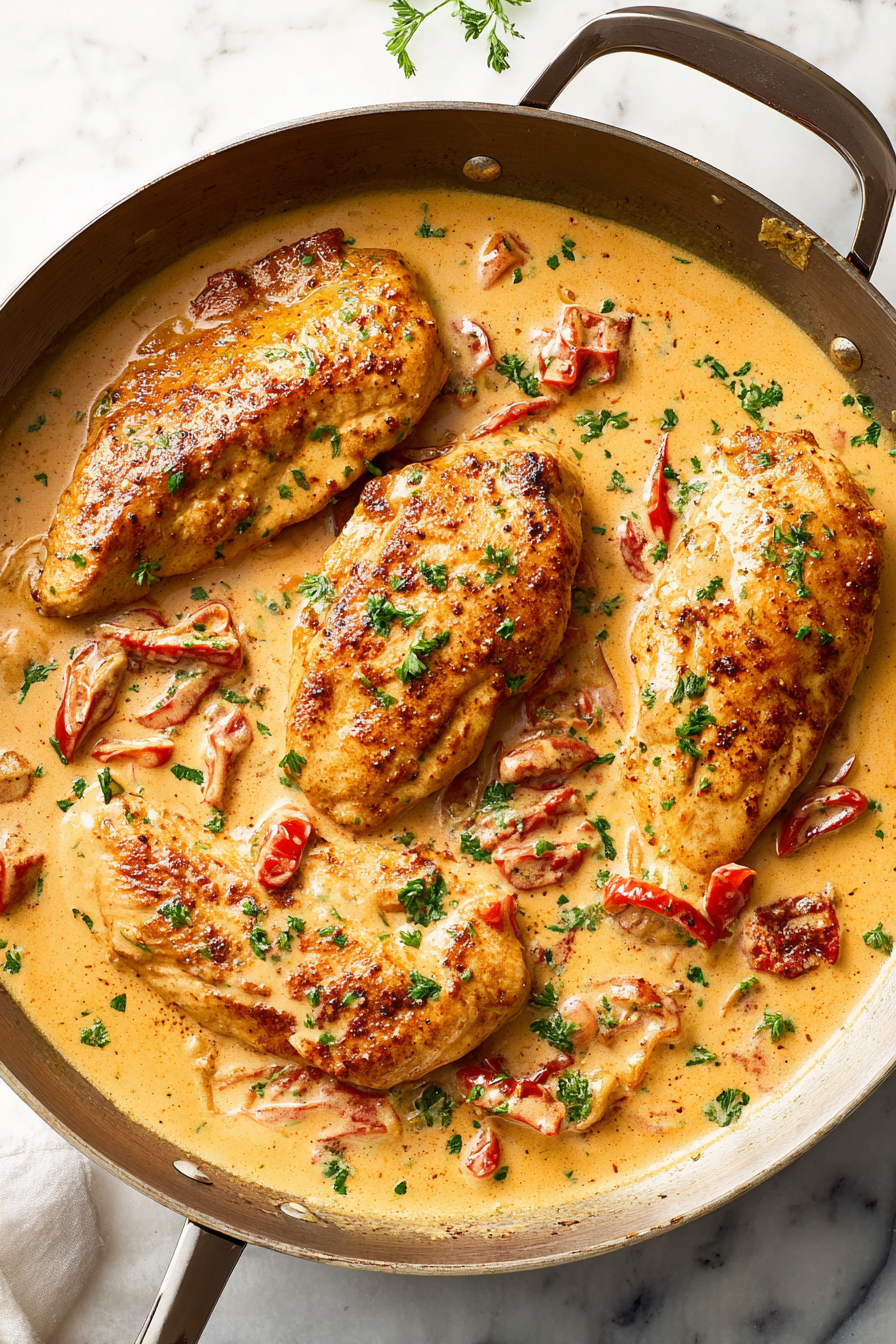 Creamy Cajun Chicken Alfredo Style Dinner