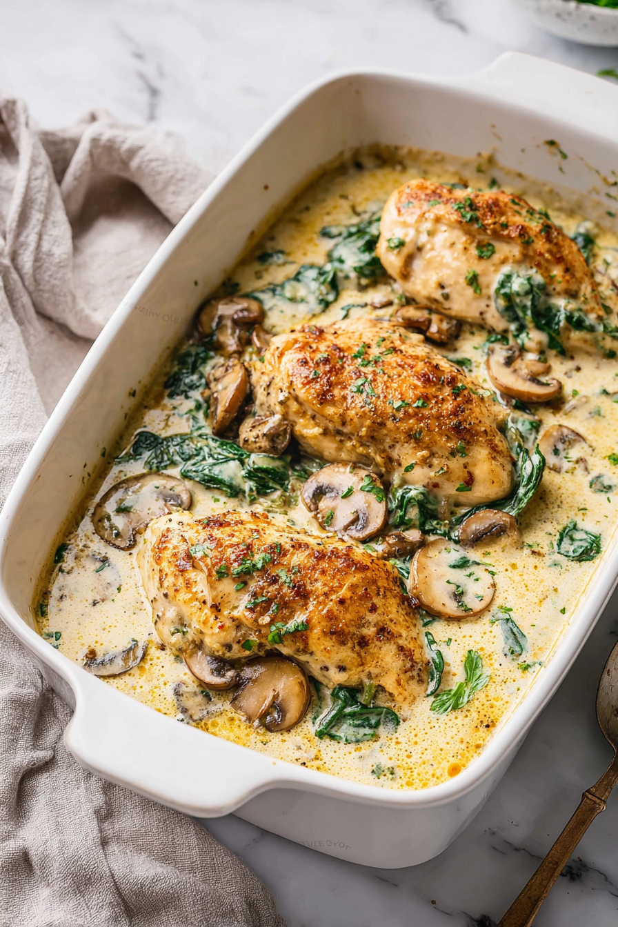Easy Creamy Tuscan-Style Baked Chicken Easy Creamy Tuscan-Style Baked Chicken