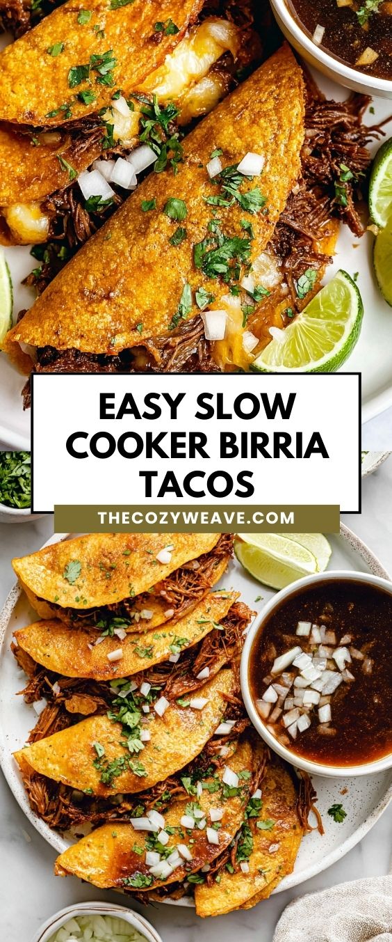 Easy Slow Cooker Birria Tacos - Thecozyweave