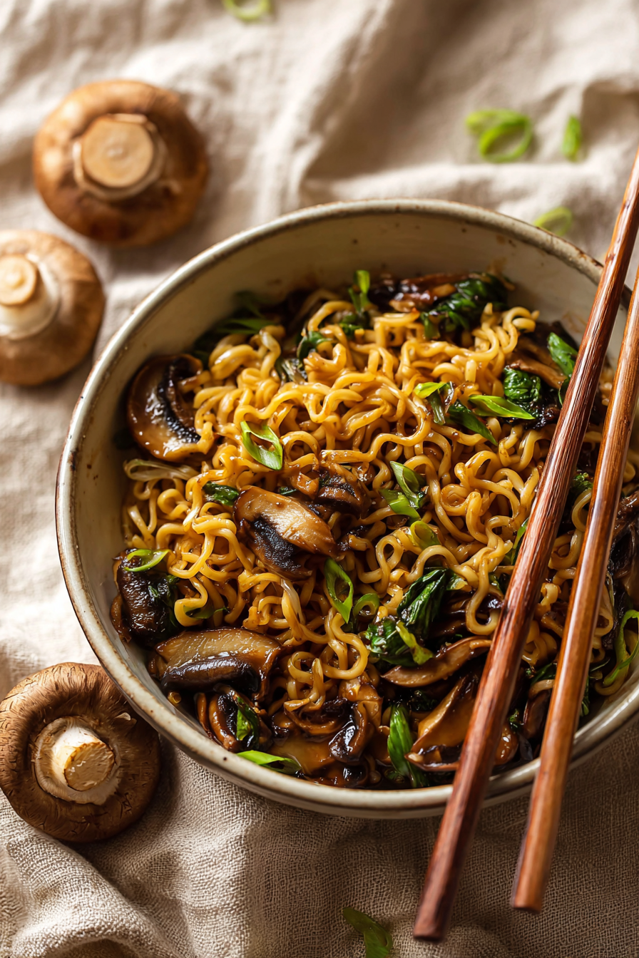 Fast Delicious Asian Mushroom Ramen Noodles Fast Delicious Asian Mushroom Ramen Noodles