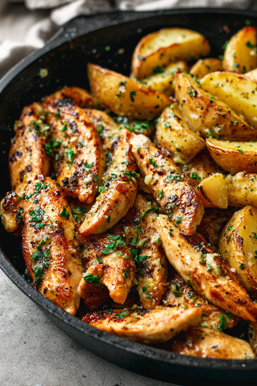 Garlic Butter Chicken & Potato Skillet Dinner Recipe 1