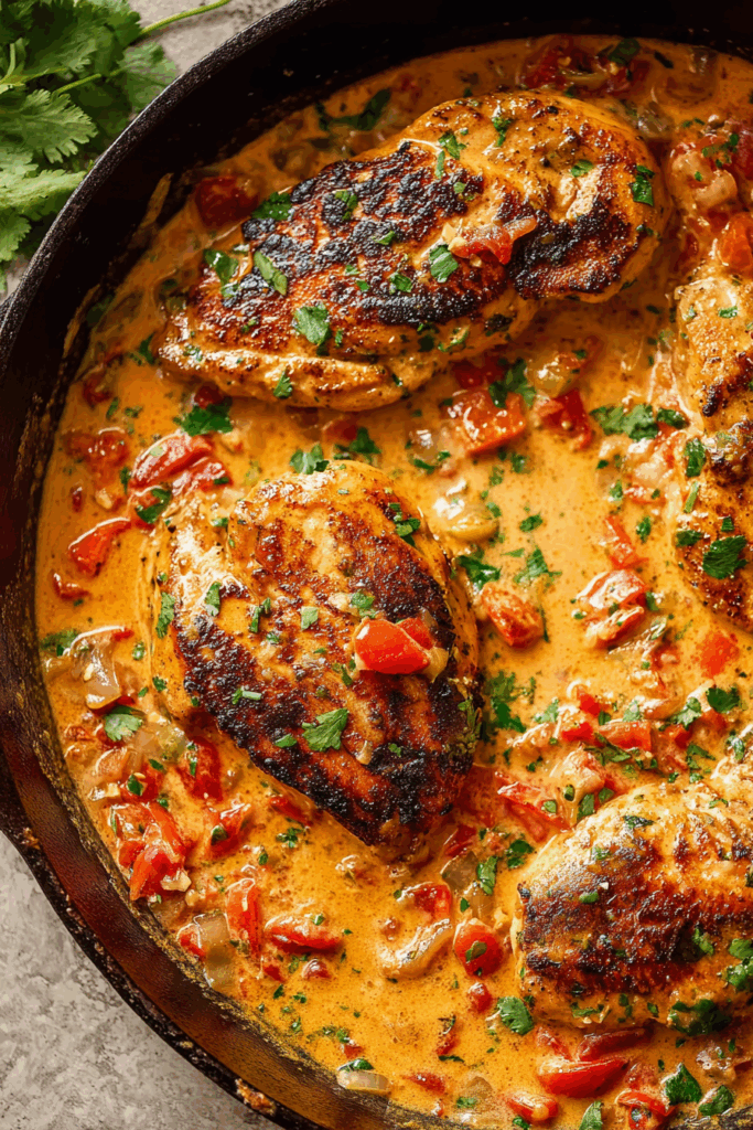 One-Skillet Creamy Coconut Milk Chicken Dinner
