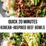 Quick 20 Minutes Korean-Inspired Beef Bowls Recipe