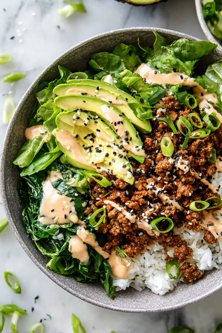 Quick 20 Minutes Korean-Inspired Beef Bowls Recipe