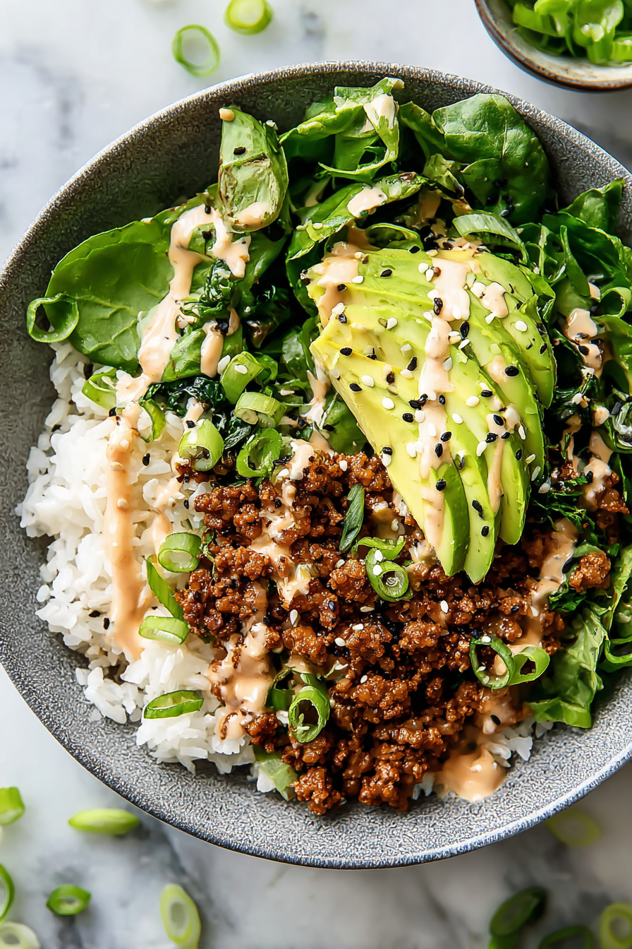 Quick 20 Minutes Korean-Inspired Beef Bowls Recipe