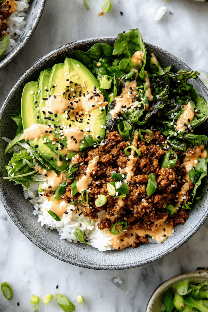 Quick 20 Minutes Korean-Inspired Beef Bowls Recipe