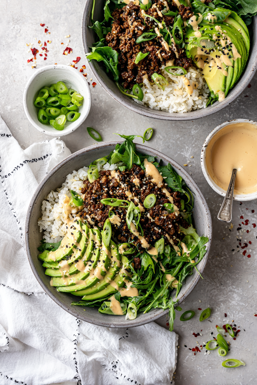 Quick 20 Minutes Korean-Inspired Beef Bowls Recipe