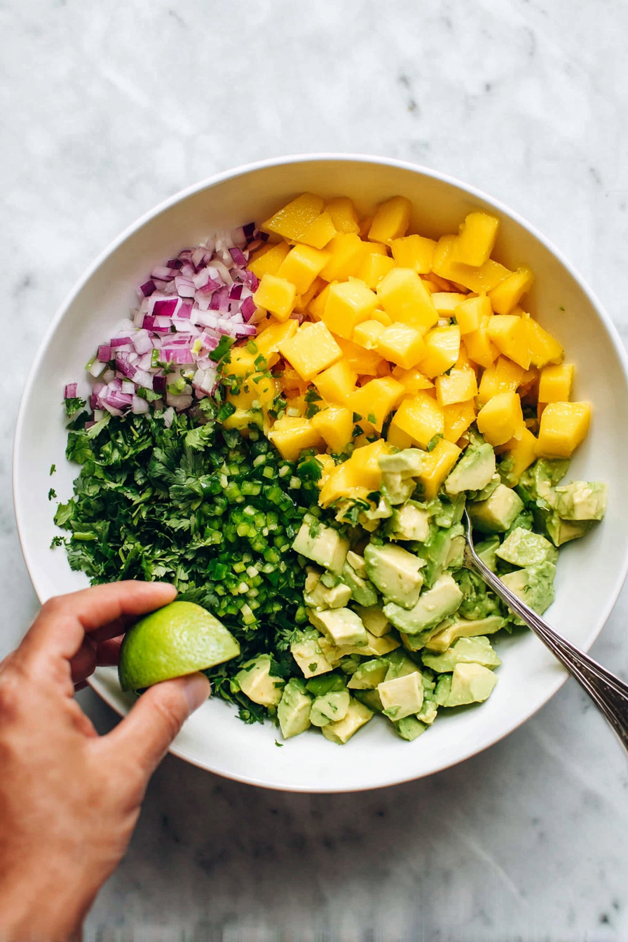 Quick And Easy BBQ Salmon Bowls with Mango Avocado Salsa Quick And Easy BBQ Salmon Bowls with Mango Avocado Salsa