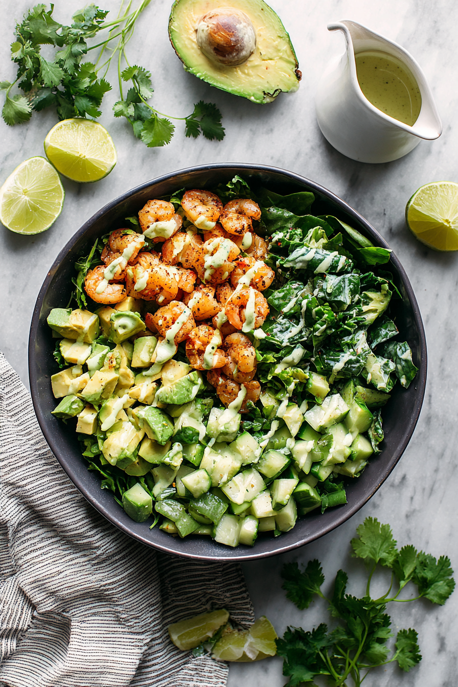 Refreshing Shrimp and Avocado Salad with Miso Dressing Refreshing Shrimp and Avocado Salad with Miso Dressing