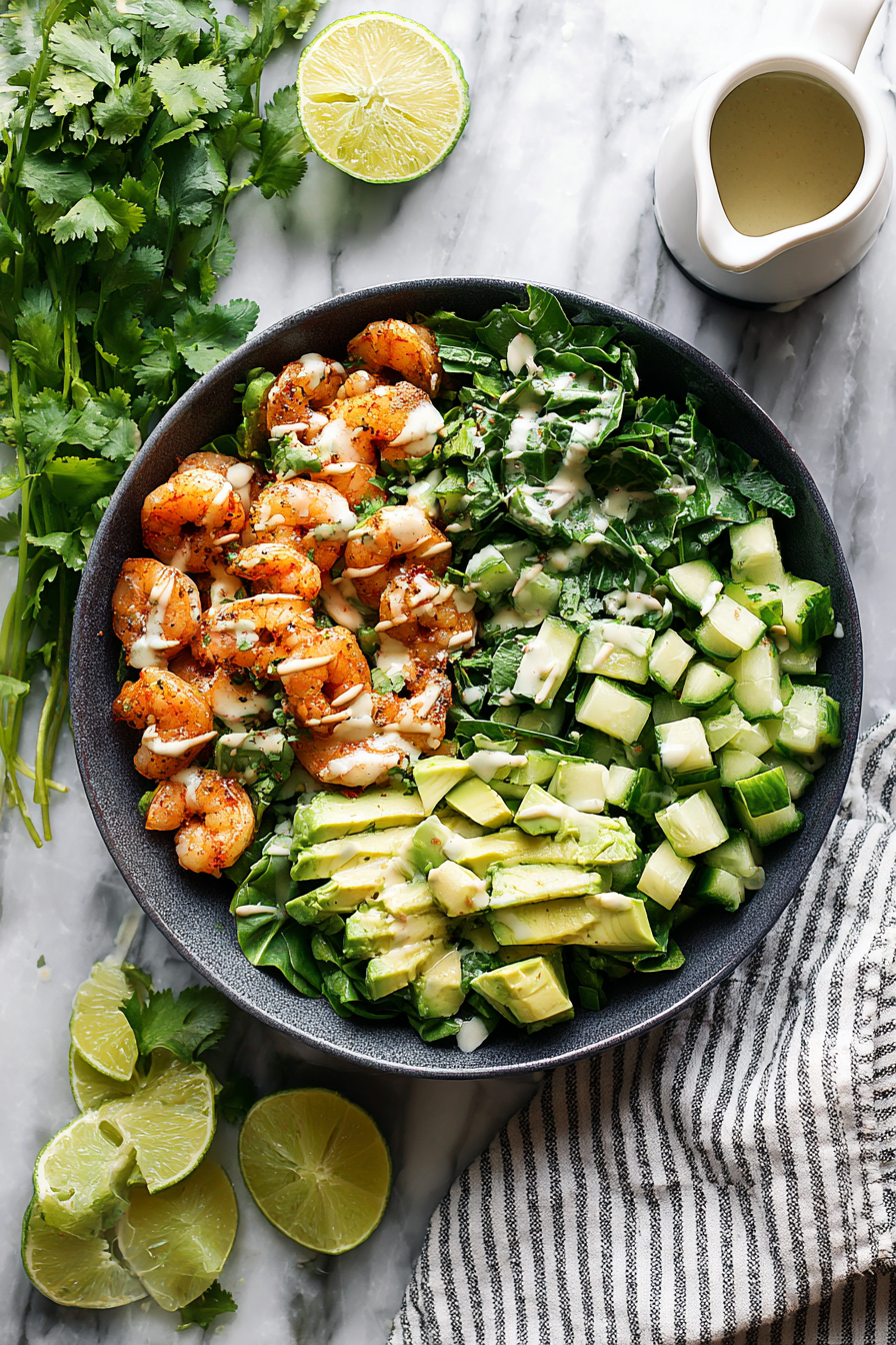 Refreshing Shrimp and Avocado Salad with Miso Dressing Refreshing Shrimp and Avocado Salad with Miso Dressing