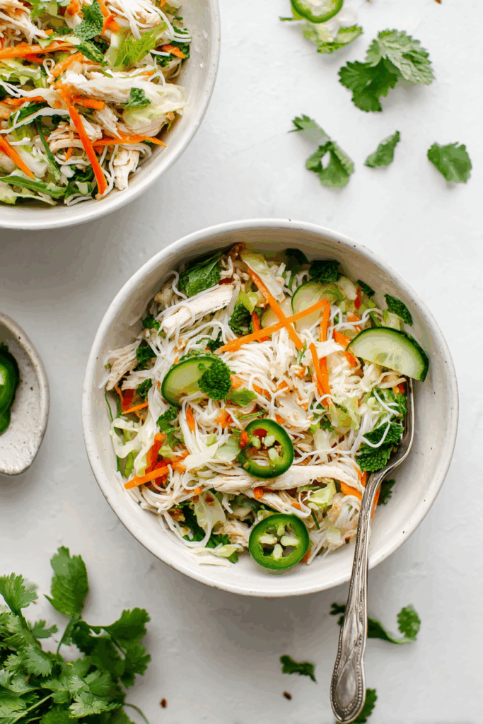The Best Vietnamese-Inspired Chicken and Rice Noodle Salad