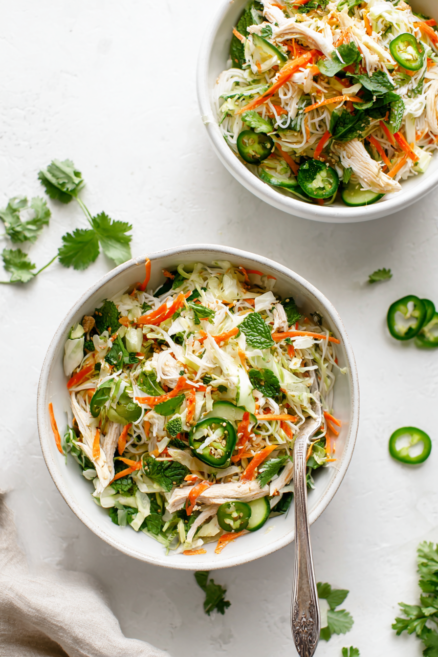 The Best Vietnamese-Inspired Chicken and Rice Noodle Salad