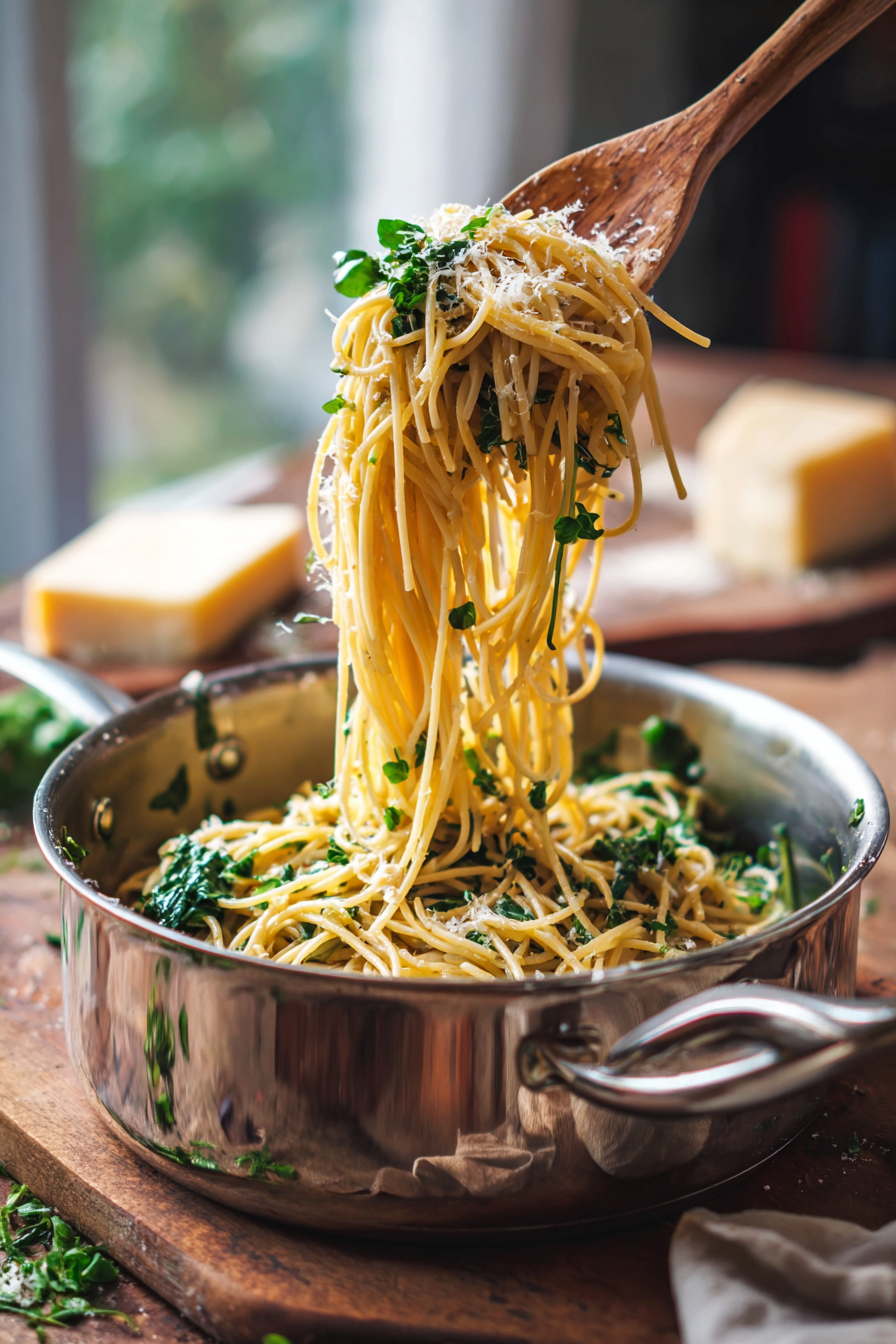 The Perfect Garlic Butter Spaghetti with Herbs