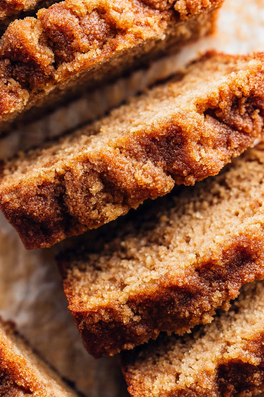 The The Perfect Whole Wheat Cinnamon Crunch Banana Bread