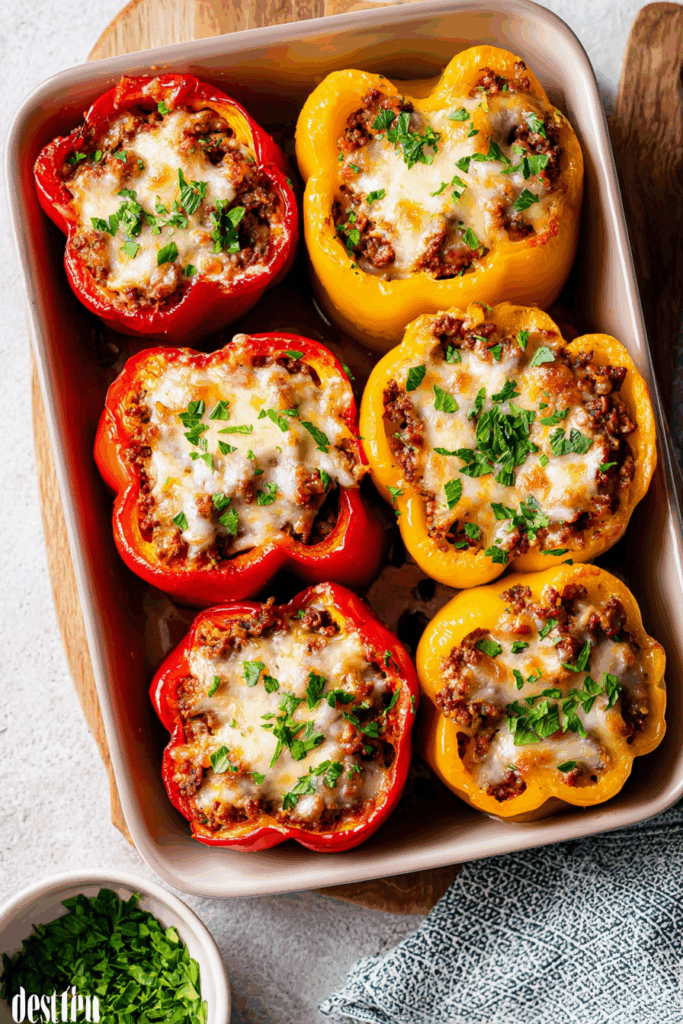 Classic Beef & Rice Stuffed Peppers
