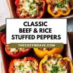 Classic Beef & Rice Stuffed Peppers