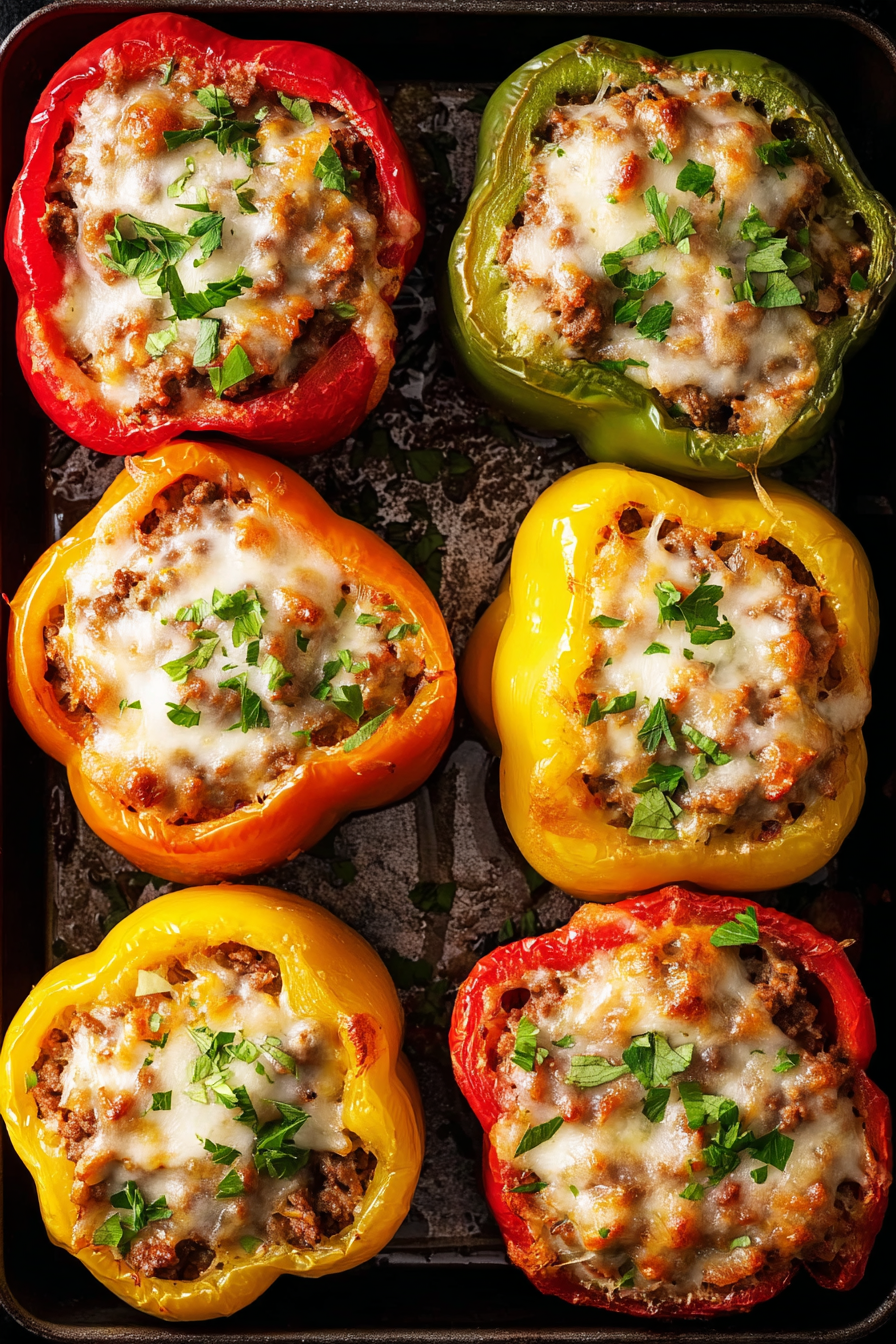 Classic Beef & Rice Stuffed Peppers