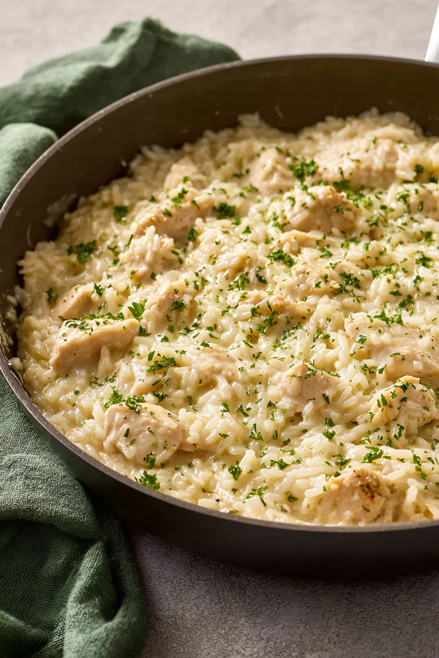 Creamy Parmesan Chicken & Rice