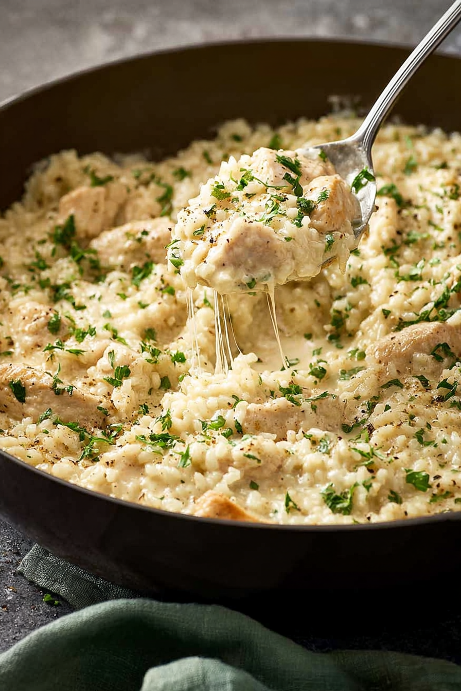 Creamy Parmesan Chicken & Rice