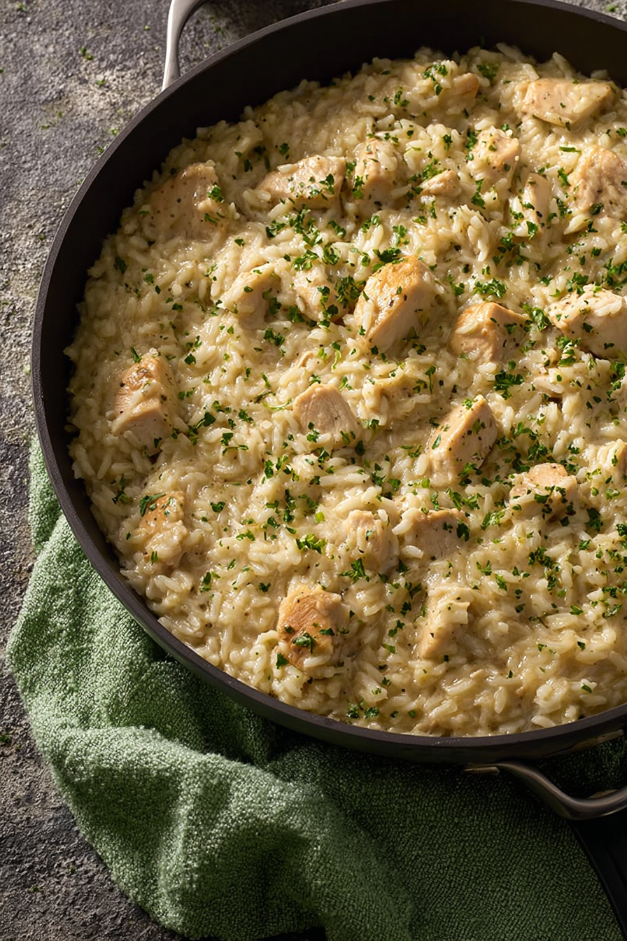 Creamy Parmesan Chicken & Rice