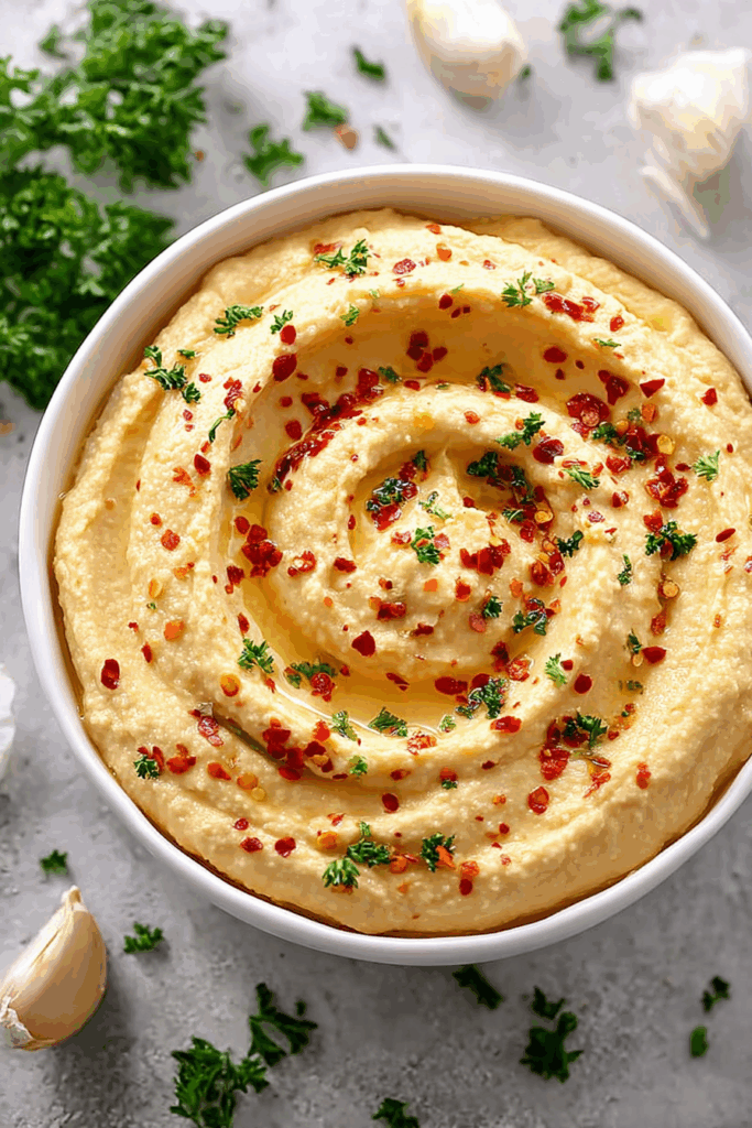 Easy Creamy Hummus Without Tahini