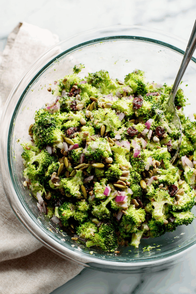 Easy Crunchy Broccoli Salad with Honey–Mustard Dressing