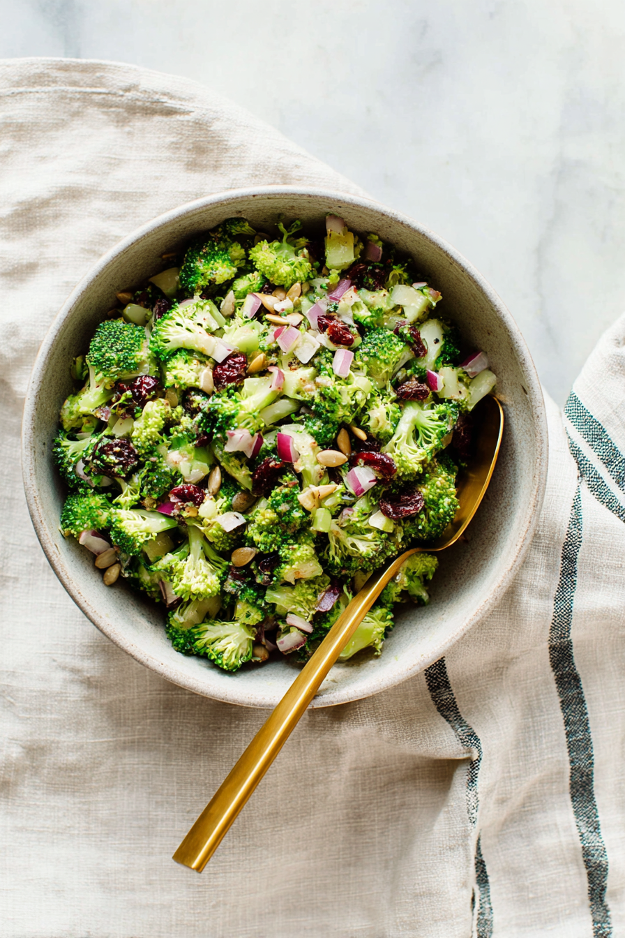 Easy Crunchy Broccoli Salad with Honey–Mustard Dressing