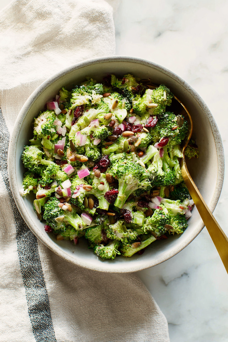 Easy Crunchy Broccoli Salad with Honey–Mustard Dressing
