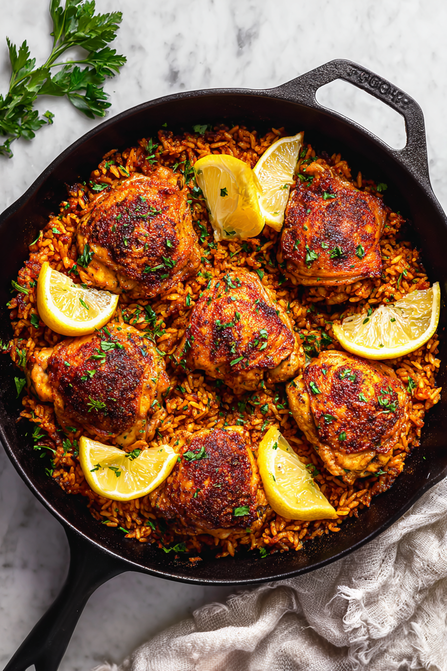 Easy Delicious One-Pan Spanish Chicken and Rice Easy Delicious One-Pan Spanish Chicken and Rice