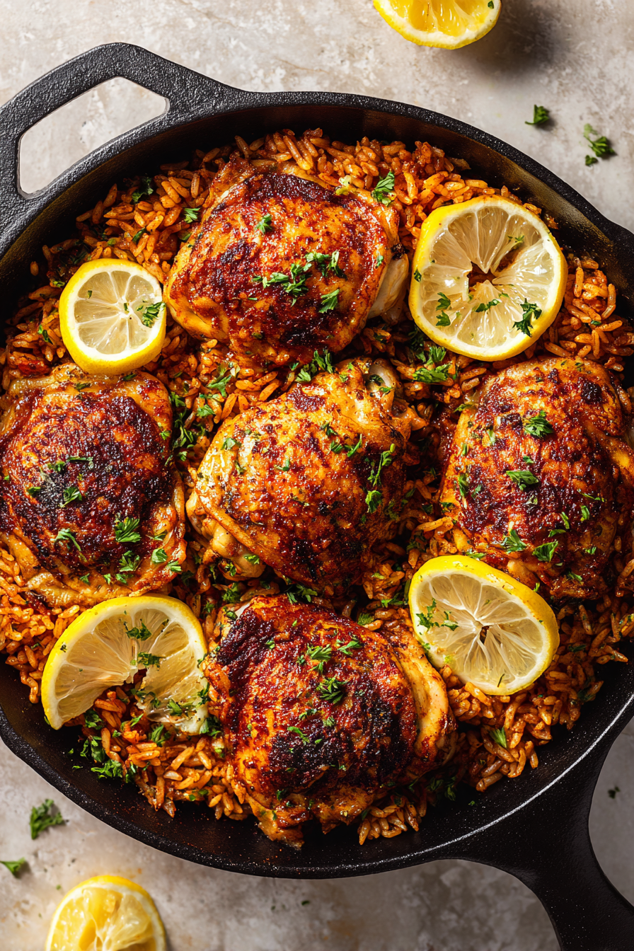 Easy Delicious One-Pan Spanish Chicken and Rice Easy Delicious One-Pan Spanish Chicken and Rice