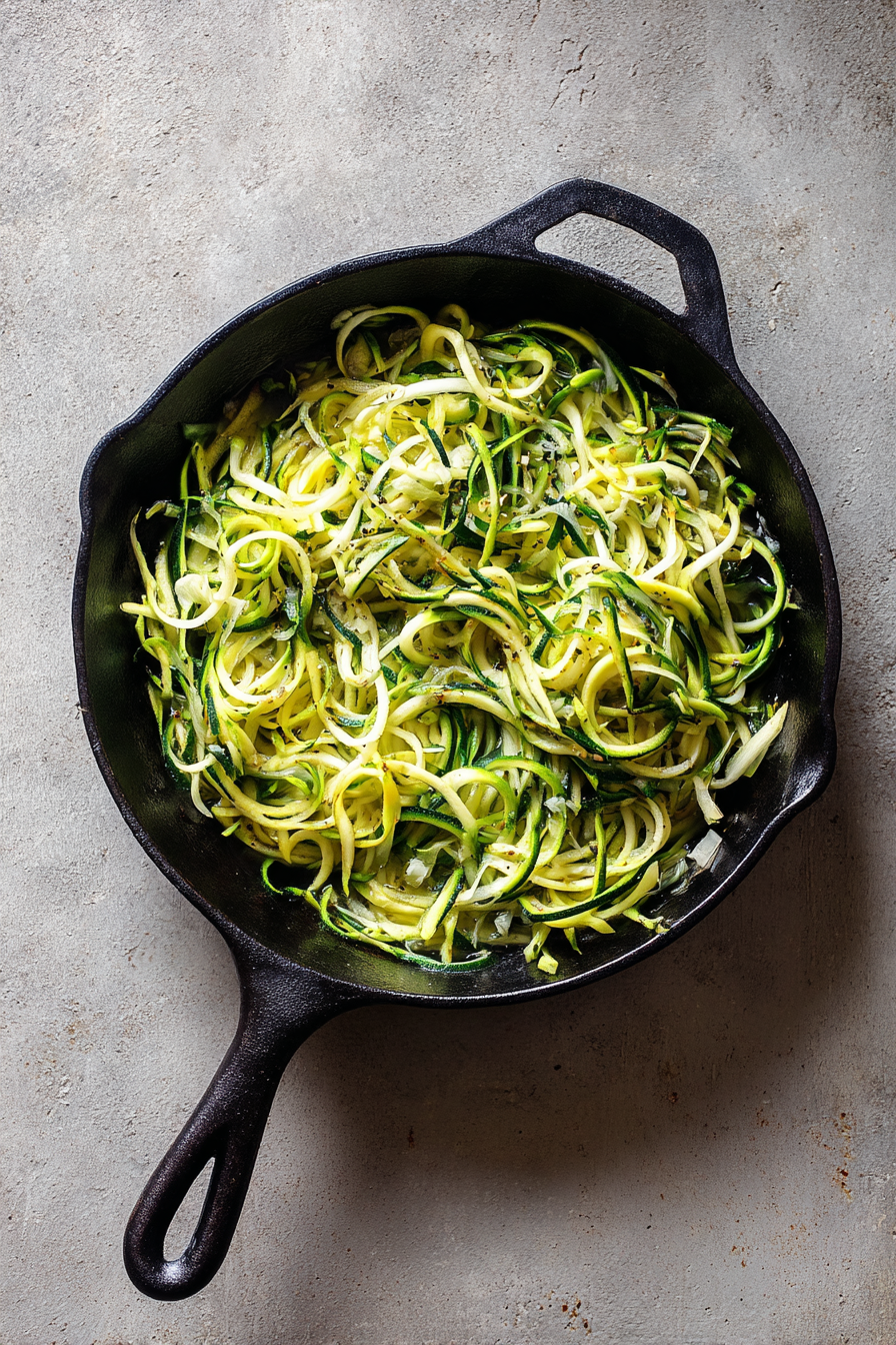 Easy Olive Oil Garlic Zucchini Noodles