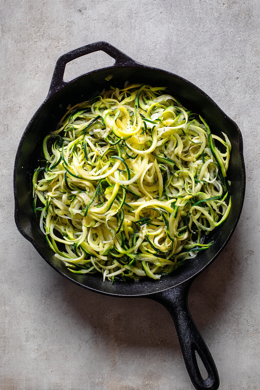 Easy Olive Oil Garlic Zucchini Noodles