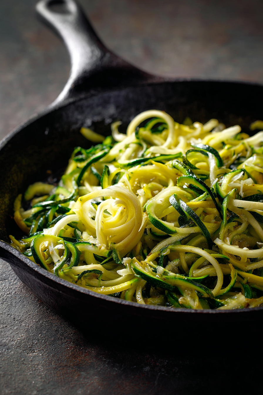 Easy Olive Oil Garlic Zucchini Noodles