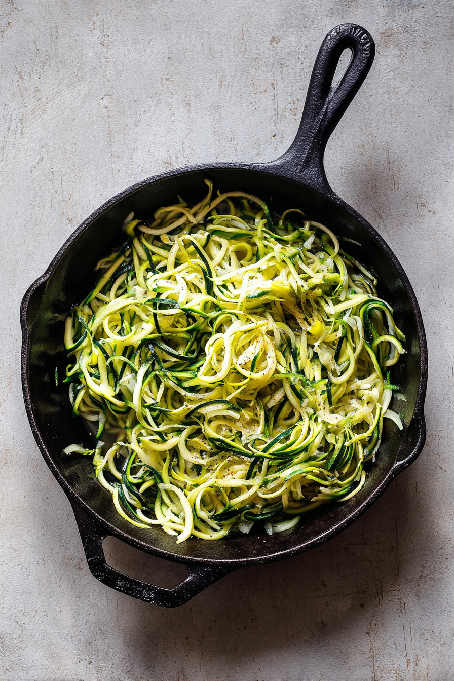 Easy Olive Oil Garlic Zucchini Noodles