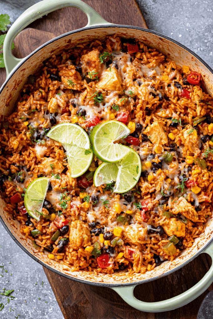 Easy One-Pan Cheesy Southwest Chicken and Rice Easy One-Pan Cheesy Southwest Chicken and Rice
